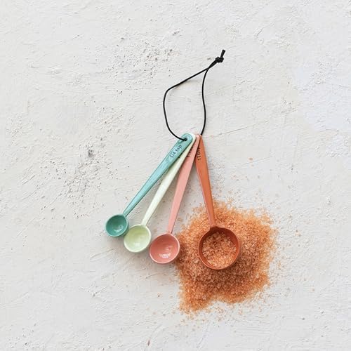 Creative Co-Op 4-Piece Enameled Stainless Steel Measuring Spoons - Thumbnail 2