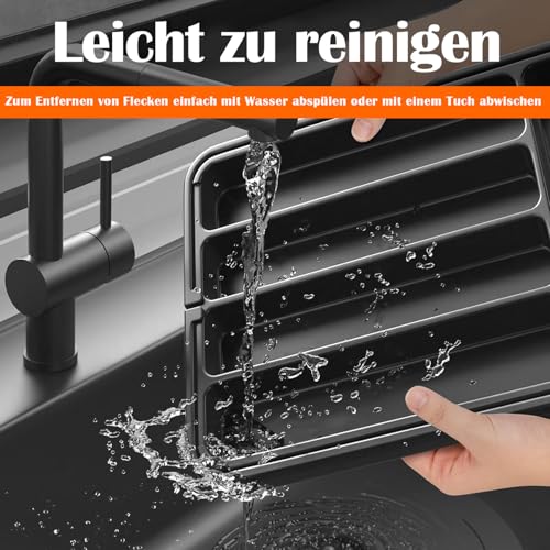 Range-couverts pour tiroirs extensible noir avec porte-couteaux - 8