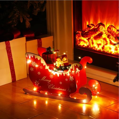 Traîneau du Père Noël durable en métal résistant extérieur - 4