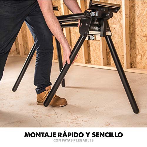 Soporte de sierra ingletadora ajustable Evolution EVOMS1 para evitar vibraciones al cortar 6
