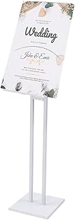 Headery 5Psc Easel Stand,Height Adjustable Poster Holder Poster Stand,Mental 360Â°Rotating Poster Frame Wedding Sign Stand Welcome Sign Stand for Wedding Display Exhibition Shops (White)