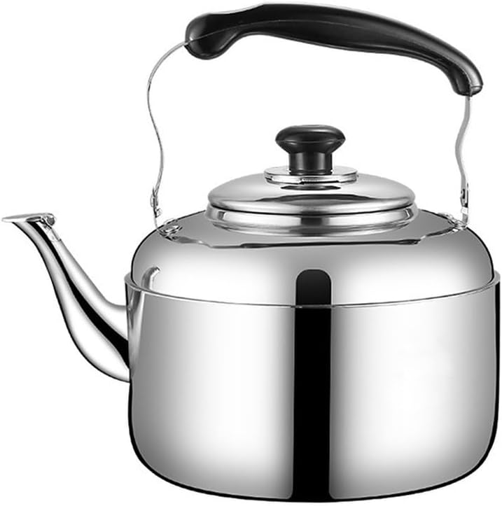 Stainless Steel Kettle with Integrated Whistle Alarm for Induction Stoves and All Common Cooking Surfaces (2L)