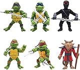 Teenage Mutant Ninja Turtle Mini Figures SatzCake Topper Mini Figuren Geburtstags Dekoration Party Kuchen Dekoration für Kinder Geburtstagsgeschenk 6 Pcs