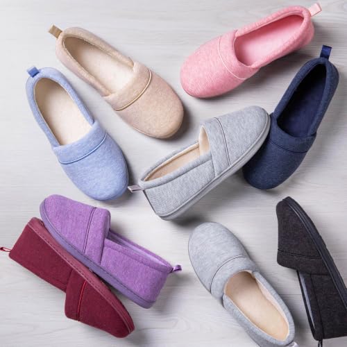 Image of HomeTop Women's Comfy Loafer Slippers Memory Foam Non-slip House Shoes