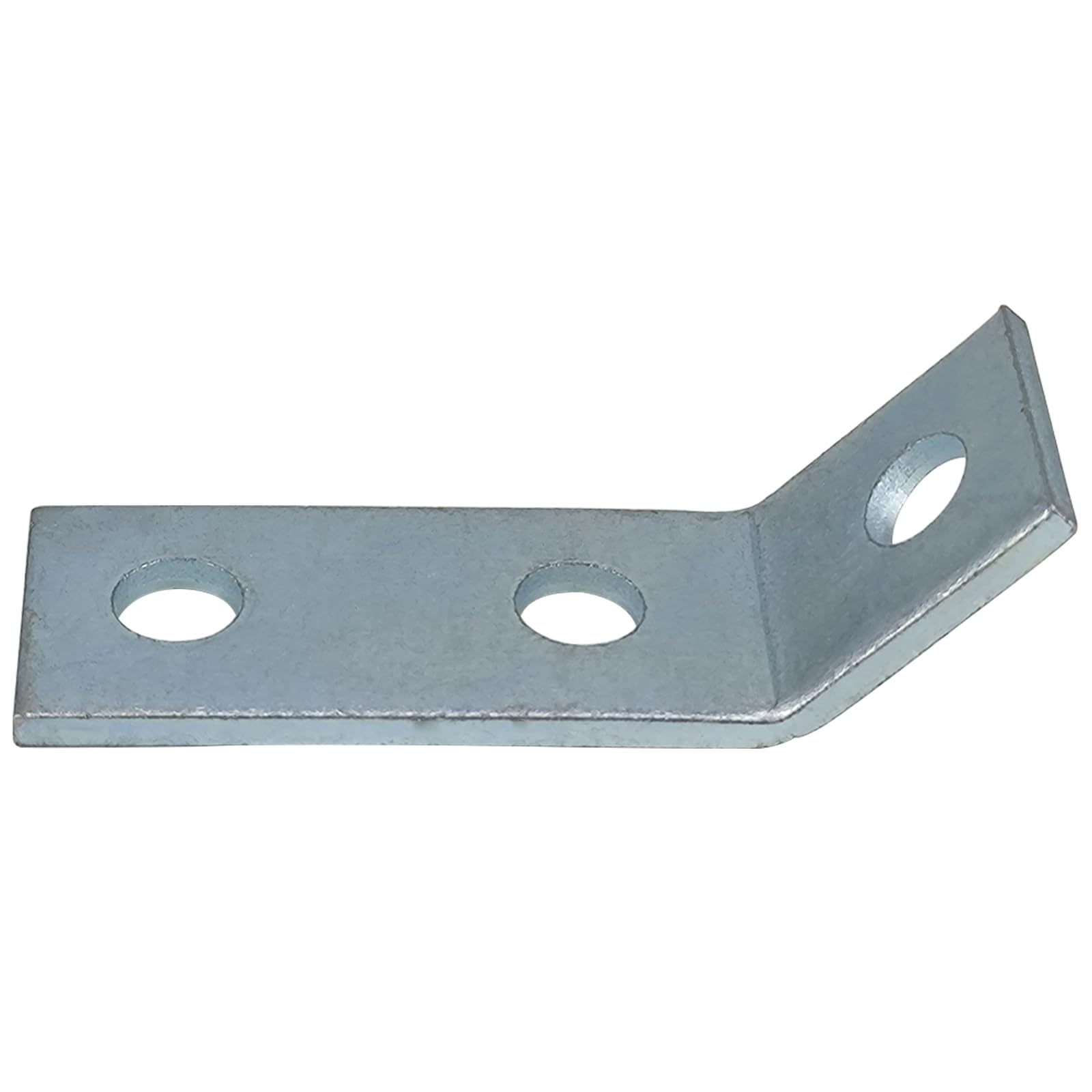 Soporte de ángulo abierto de 3 agujeros de 45 grados, conector de marco de esquina de metal, ajuste para perno de 1/2 pulgada en canal de puntal de 1-5/8 pulgadas, paquete de 12