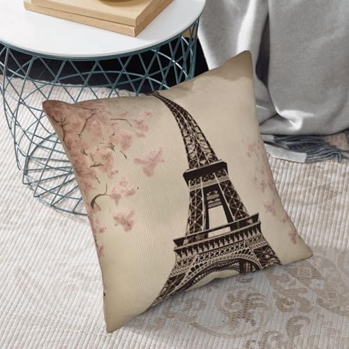 Housse de coussin velours côtelé Tour Eiffel pour rénover un canapé - 7