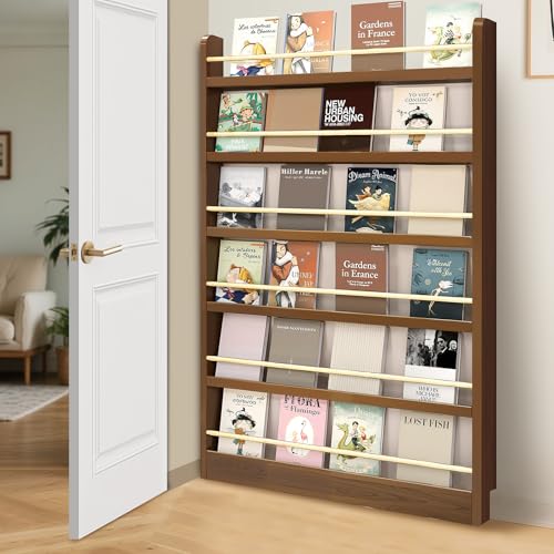 KIZYRQ 6-Tier Kids Bookshelf - Wall Bookcase for Children‘s Books