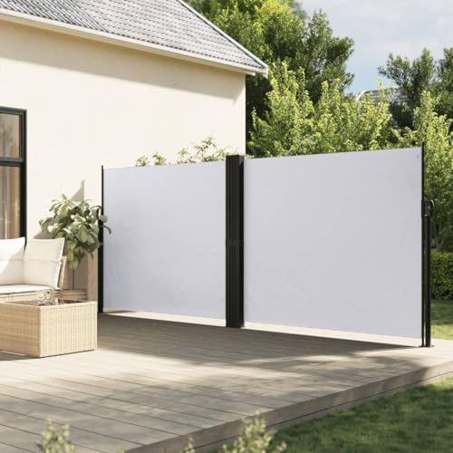 Home & Garden, toldo lateral retráctil para muebles, color blanco, 180 x 1000 cm
