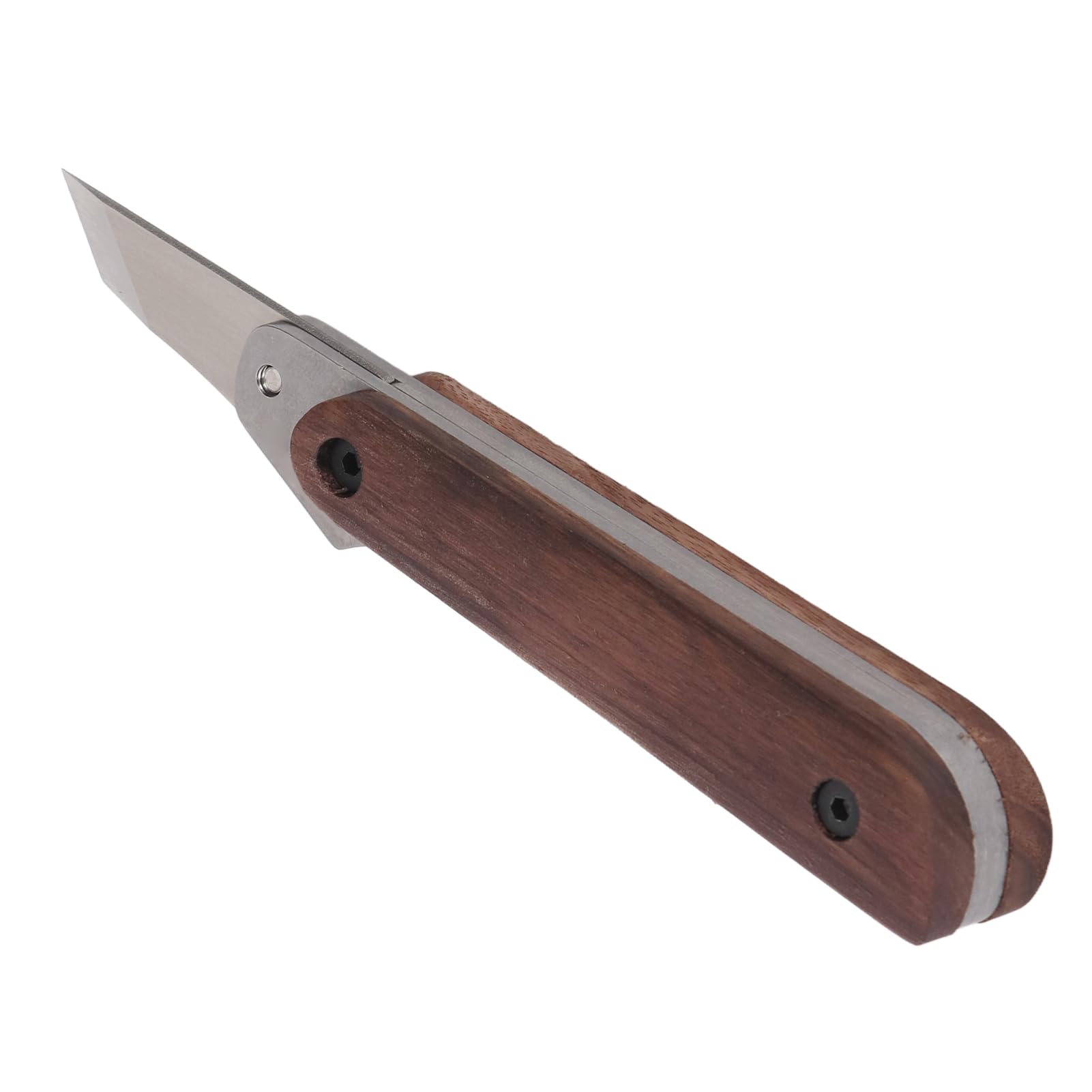 Cortador de cuero Mango de madera Cortador de artesanía de cuero de acero inoxidable Herramienta de corte para artesanías Artesanos profesionales del cuero Aficionados Acero