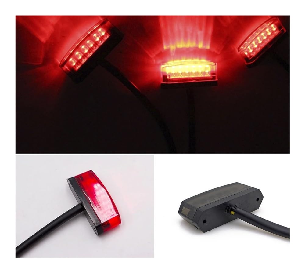 Luce Stop Fanale Posteriore Fanale posteriore a LED universale con indicatore rosso, fanale per moto modificato, alloggiamento in plastica per luci a, parti dell'attrezzatura