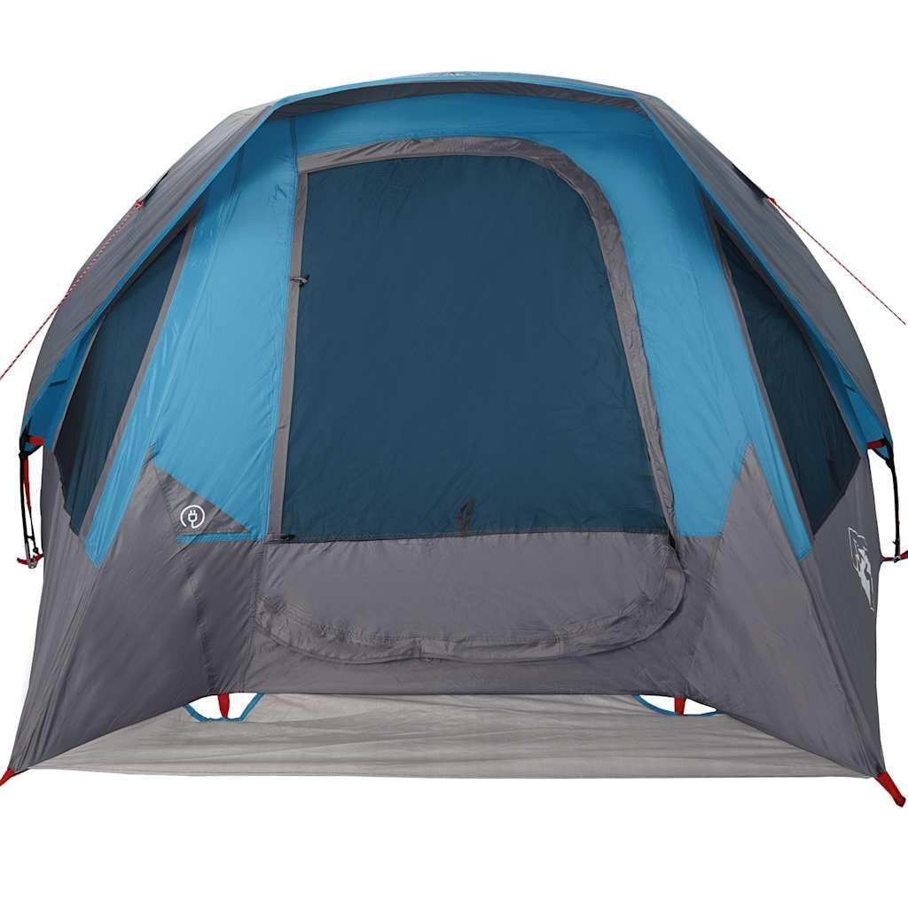Tienda de campaña para 4 personas, color verde, 298 x 158 x 132 cm, con toldo y apertura de cable, incluye bolsa de transporte para camping y ocio