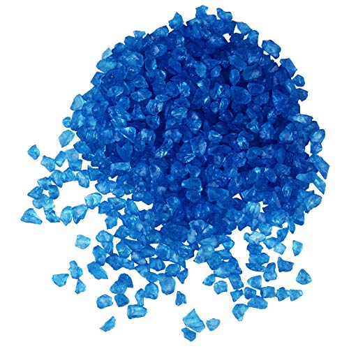 Perles en verre bleu foncé 1kg pour paysage de aquarium et remplissage de vase