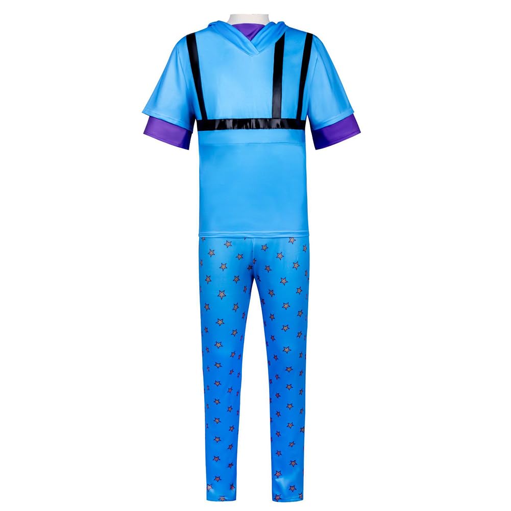 Zhongkaihua JJBA Jotaro Cosplay Anime Uniform Black Suit Role Play Outfits Set Role Play Halloween Carnival Party for Fans