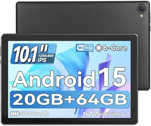 Jeazans Tablet,10.1 Inch Android 15 Tablet with 20GB RAM 64GB ROM...