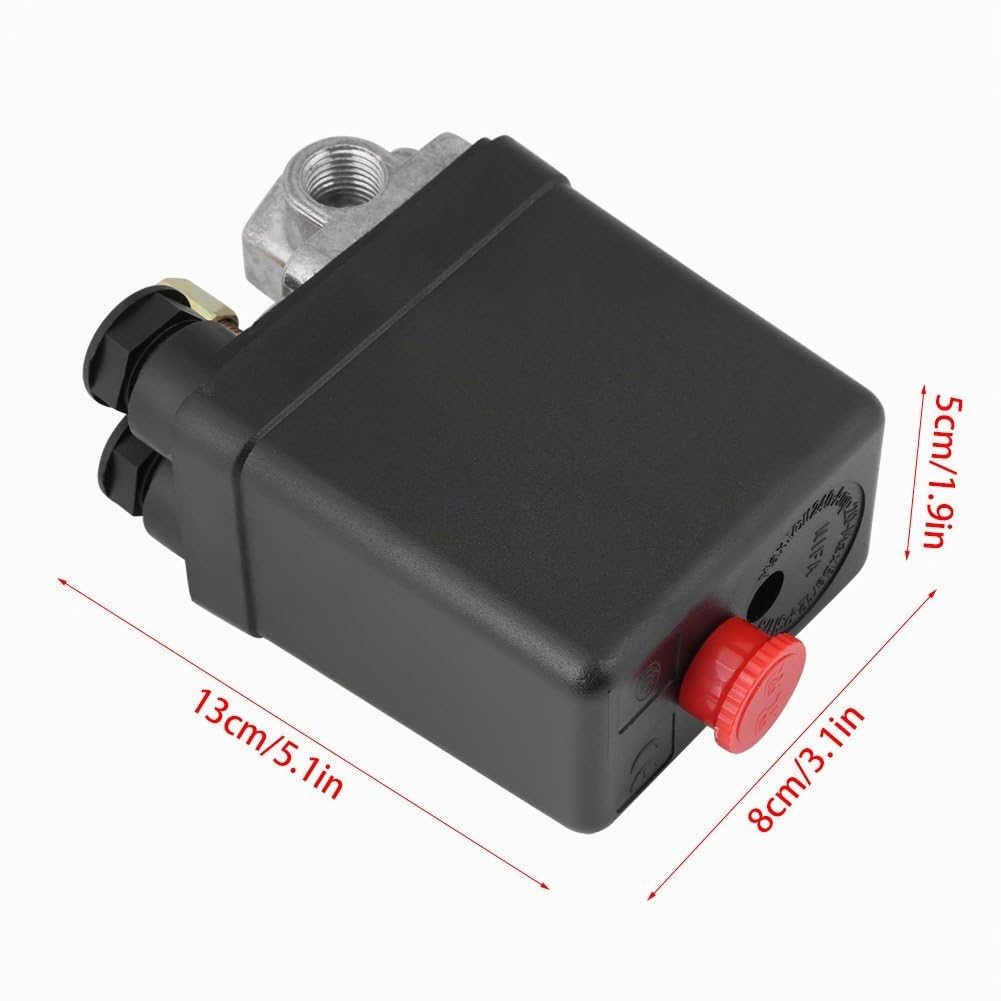 Pressostat compresseur 230V, soupape de commande pressostat, pressostat monotrou pour compresseur d'air, pour décompression rapide 90-120PSI