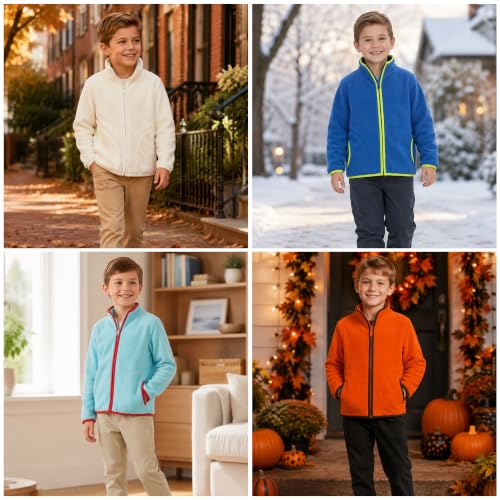 Image of Mud Kingdom Unisex Kids Fleece Jacket Printing Zip Up