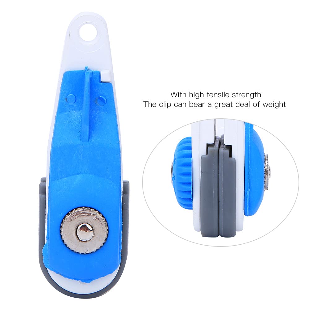 ZIZEV Nylon Sea Fishing Release Clip, Fine Workmanship Sea Fishing Buckle, for Wild Sea Fishing (Large Size (Blue, White and Gray))