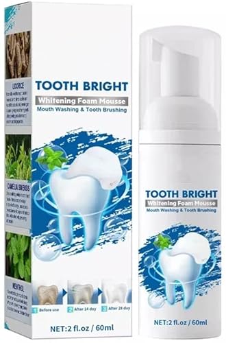 Teeth Whitening Mousse, Pressing Type Cleansing Foam Mousse Toothpaste, Teeth Whitening Oral Care, Deep Cleaning Gums, Removes Teeth Stains, Fresh Mouth (1pc)