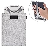 TFY Protective Carrying Pouch Bag (Grey), Plus Bonus Hand Strap Holder for for 7 – 8 Inch Tablets...