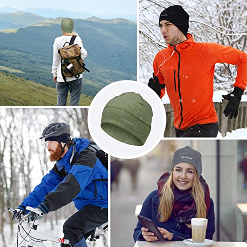 Image of HASAGEI Skull Caps Beanies for Men & Women, Elastic Thermal Running Hat, Windproof Cycling Cap Helmet Liner Soft Beanie Hat