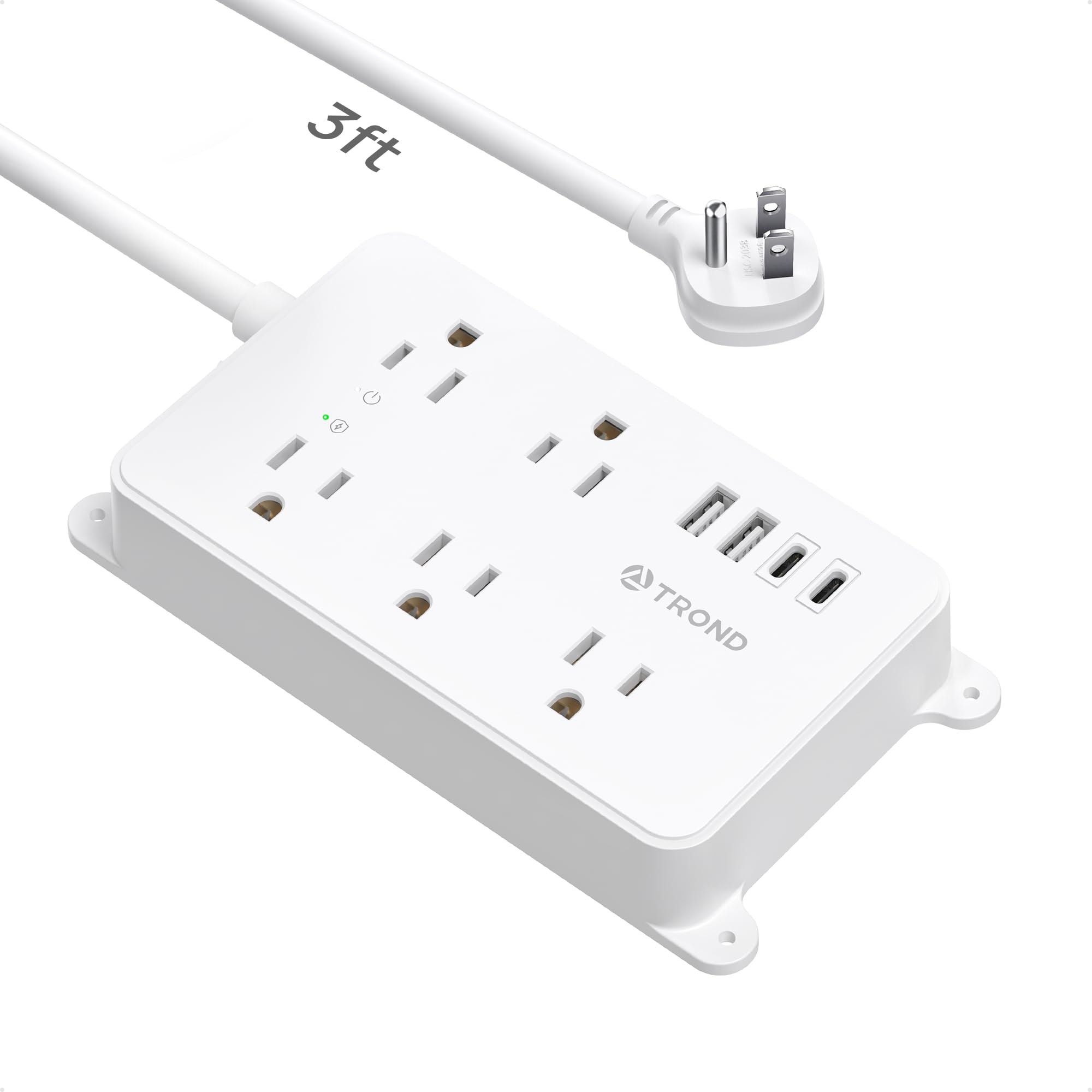 TROND Power Strip Surge Protector, Wall Mount, 5ft, ETL Listed — Amazon image 19