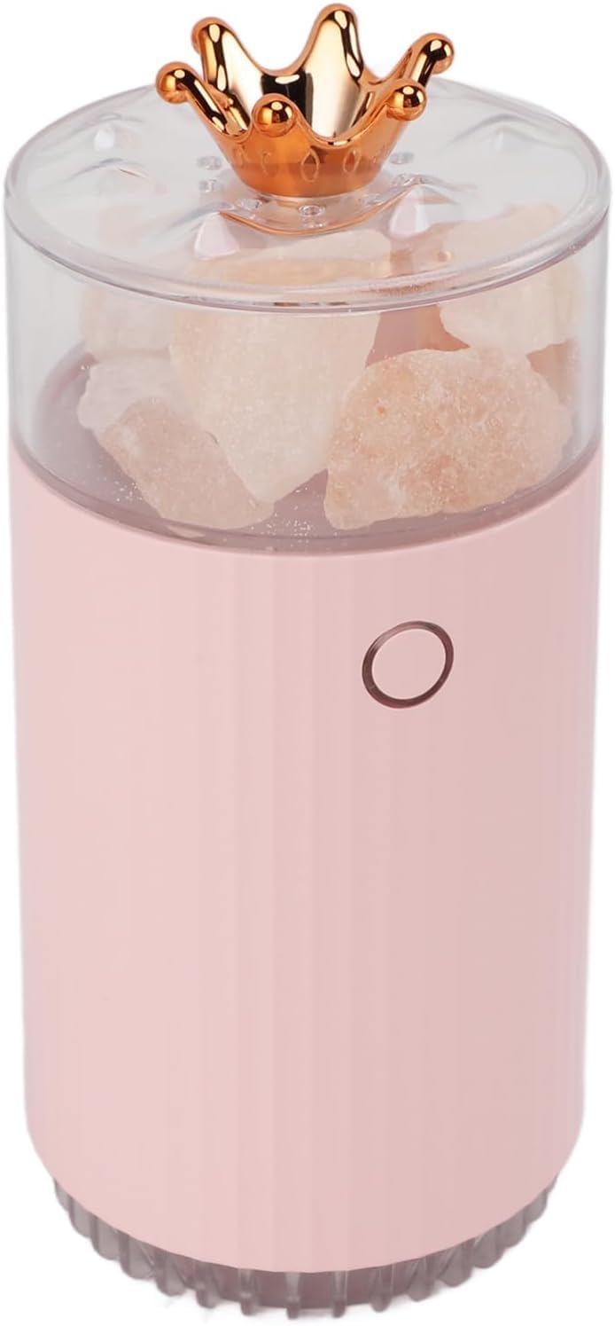 Do użytku domowego Mały nawilżacz, przenośny nawilżacz o długiej żywotności baterii, 240 ml aromat soli morskiej z kolorowym oświetleniem do samochodu(Pink)
