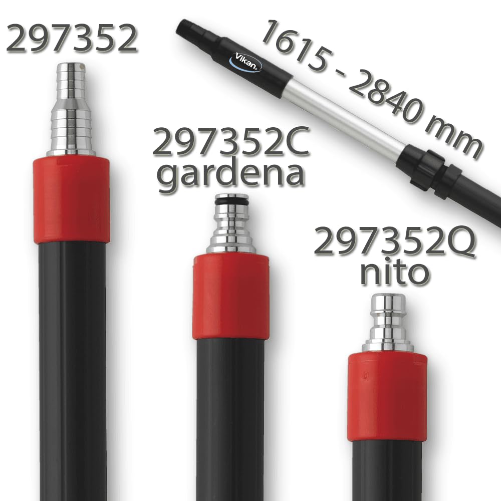 Vikan Poignée télescopique en aluminium noir Ø 31 mm, longueur 2780 mm 297352