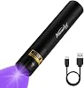 Alonefire SV10 5W UV Torch 365nm Portable USB Rechargeable Black Light Torch Pet Urine Detector for Resin Fishing Geocaching Amber Search with Charging Station Built-in Battery