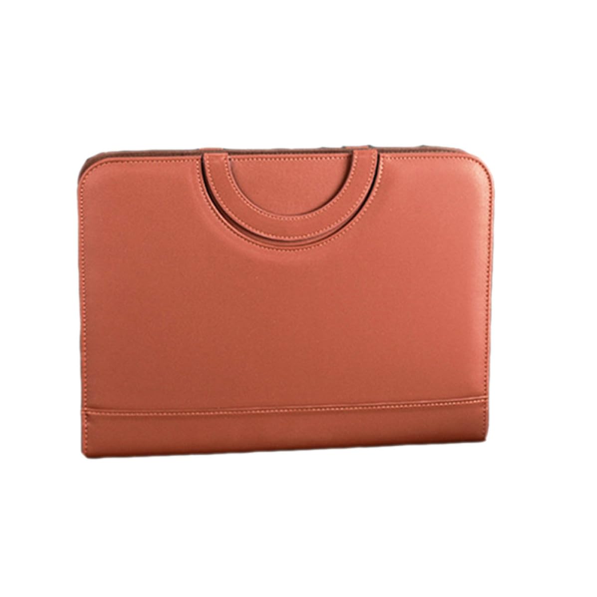 Portefeuille Multifonctionnel A4 en Cuir PU Marron pour Bureau