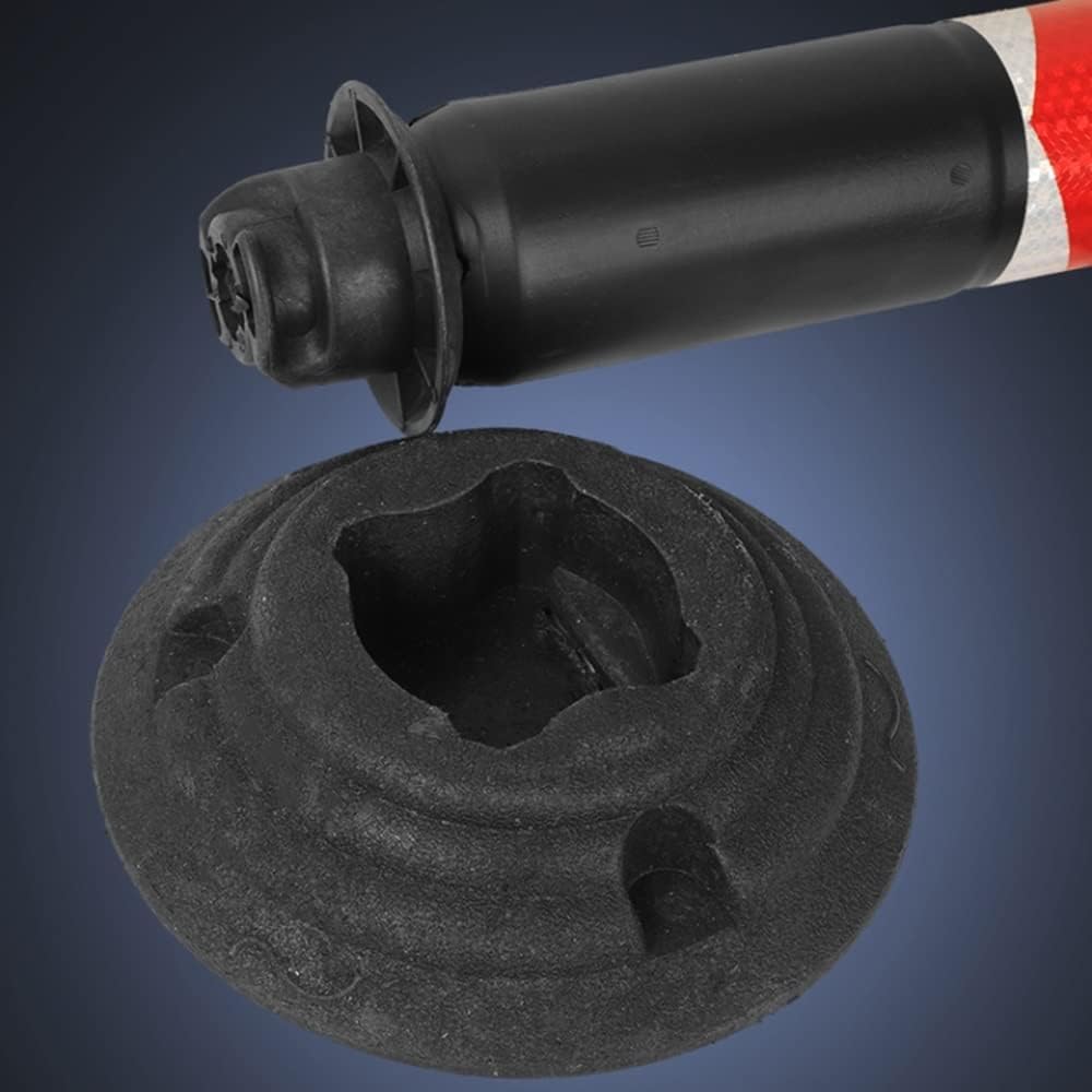 Paletto di Sicurezza in Plastica con Collari Riflettenti, Paletti di Controllo del Traffico da 80 Cm, Pali di Barriera per Parcheggio Stradale per Garage-Black-1pcs