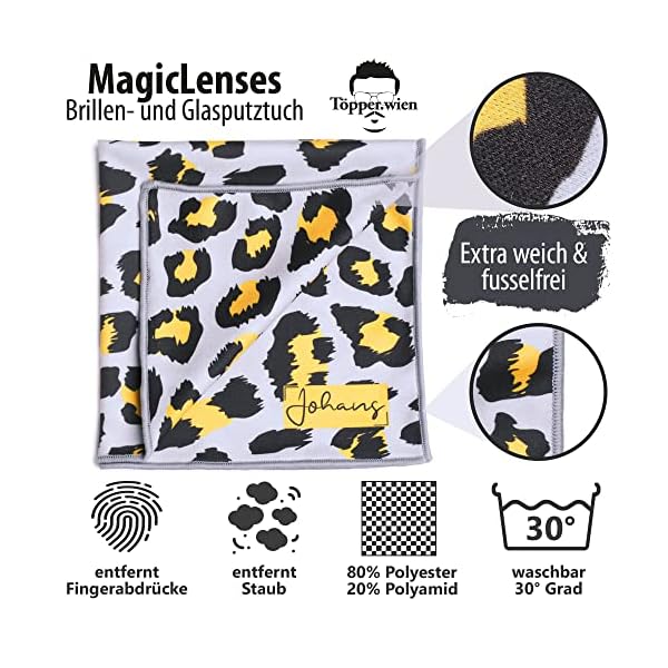 MagicLenses Töpperwien Brillentuch Glasputztuch in 30x30cm (Schatzis) – Bild 3