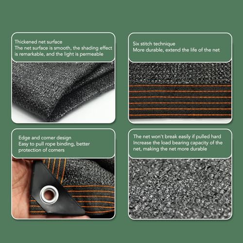 Protección UV para patio con red de sombreado negra transpirable 3