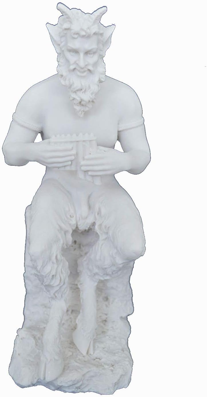 Estia Creations Pan, Panas Sculpture Alabaster Great Statue