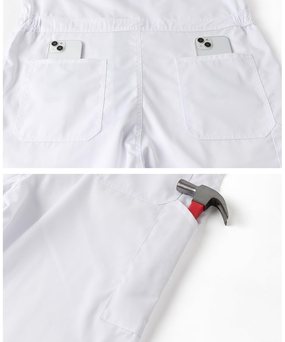 Overol de trabajo para hombre, de manga larga, con múltiples bolsillos