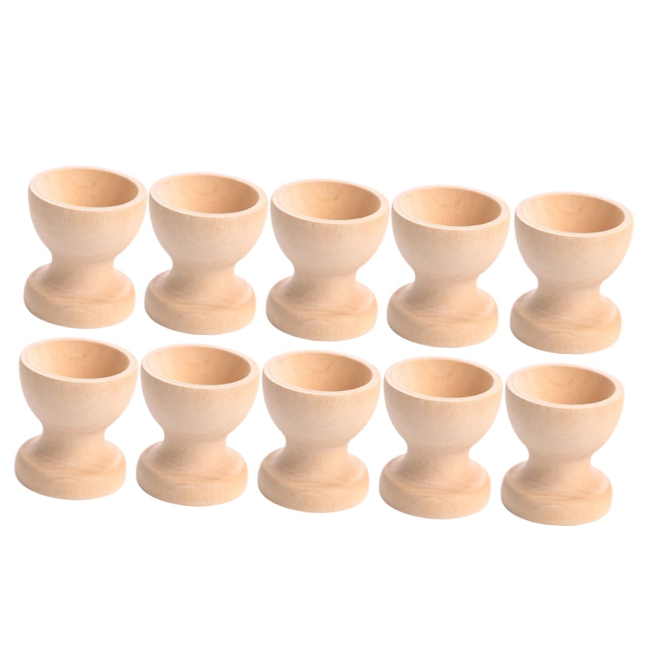 Ciieeo 10pcs Wooden Egg Holder Jumbo Egg Carrier Diy Craft for Boys and Girls Adornment