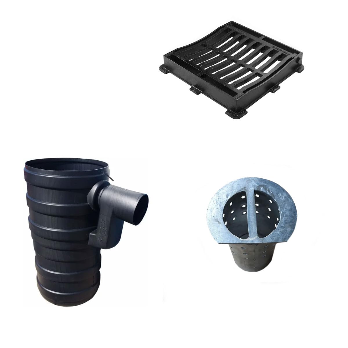 Yard Gully Set 300x600mm with Trap, Silt Bucket & B125 Hinged Grate