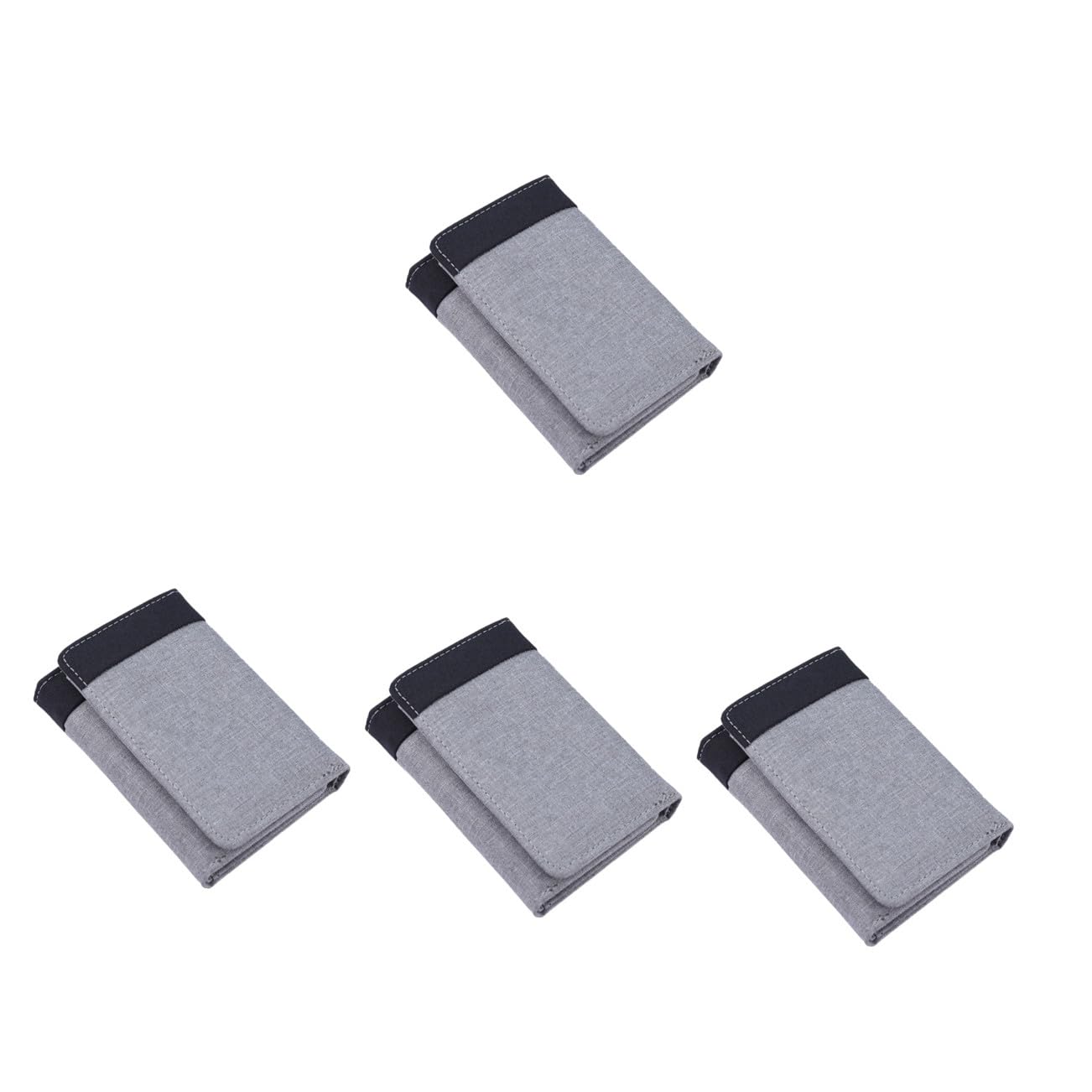 4piezas Cartera Tarjetero para Hombre Canvas Organizador De Tarjetas De Identificación y Crédito Práctico y Ligero para Oficina y Viajes