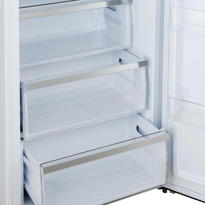 Forno Maderno 28" Convertible Upright Freezer/Refrigerator, 13.6 Cu.Ft., Energy Efficient Storage With Both Stainless Steel Or Antique Brass Handle, Right Swing Door - White on Fridge.com - View 5