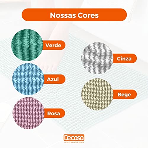 Tapete Banheiro 45 x 70 Microfibra Antiderrapante Bolinha Dedinho Pipoca (Rosa)