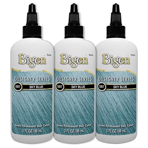 Bigen SB7 Sky Blue Pintura Semipermanente de Cabello pack 3