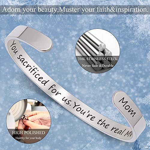 Btysun Bracelets for Women Mothers Day Bracelet Gifts from Daughter Inspirational Gifts for Women Graduation Gifts for Her Motivational Birthday Cuff Bangle Friendship Personalized Mantra Jewelry…
