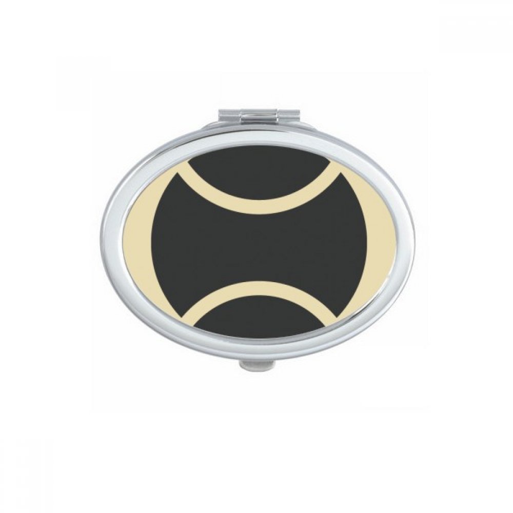 Miroir portable mignon et ovale pour le maquillage en voyage et sport