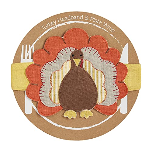 Mud Pie Children's Thanksgiving Turkey Headband, Orange