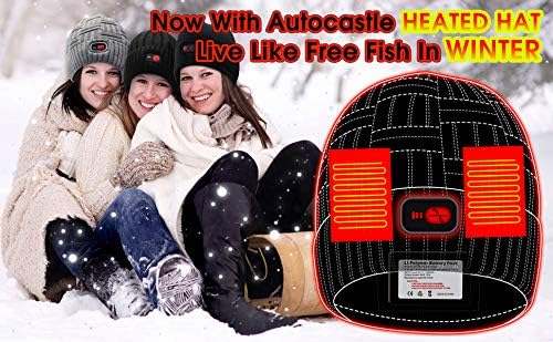 Miniatura 9 de Autocastle Hombres Mujeres Recargable Eléctrico Caliente Calentado Sombrero De Invierno Batería Calor