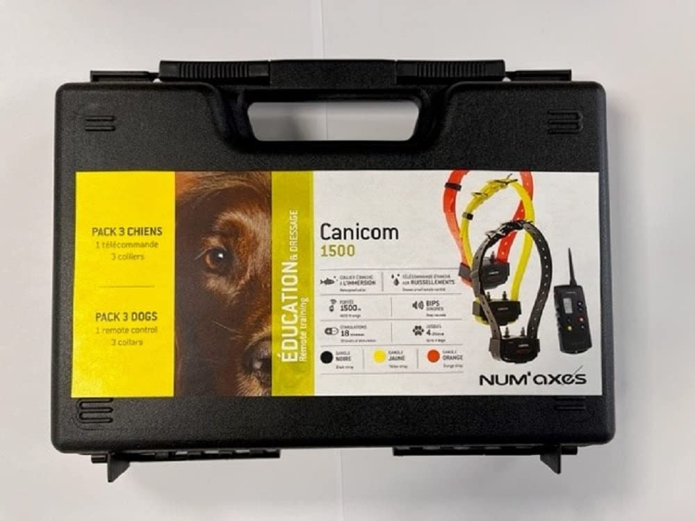 NUM'AXES Ensembles D’ÉDUCATION Pack CANICOM 1500 pour 3 Chiens