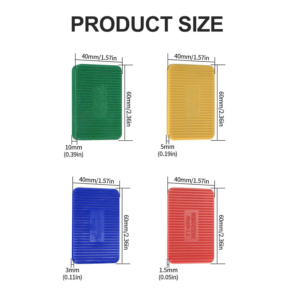 40 Pezzi Spessori In Plastica, Distanziatori In Plastica Da 40x60 mm, Set Di Distanziatori Per Imballaggio Per La Posa Di Piastrelle, Livellamento Di Pavimenti Installazione Di Finestre