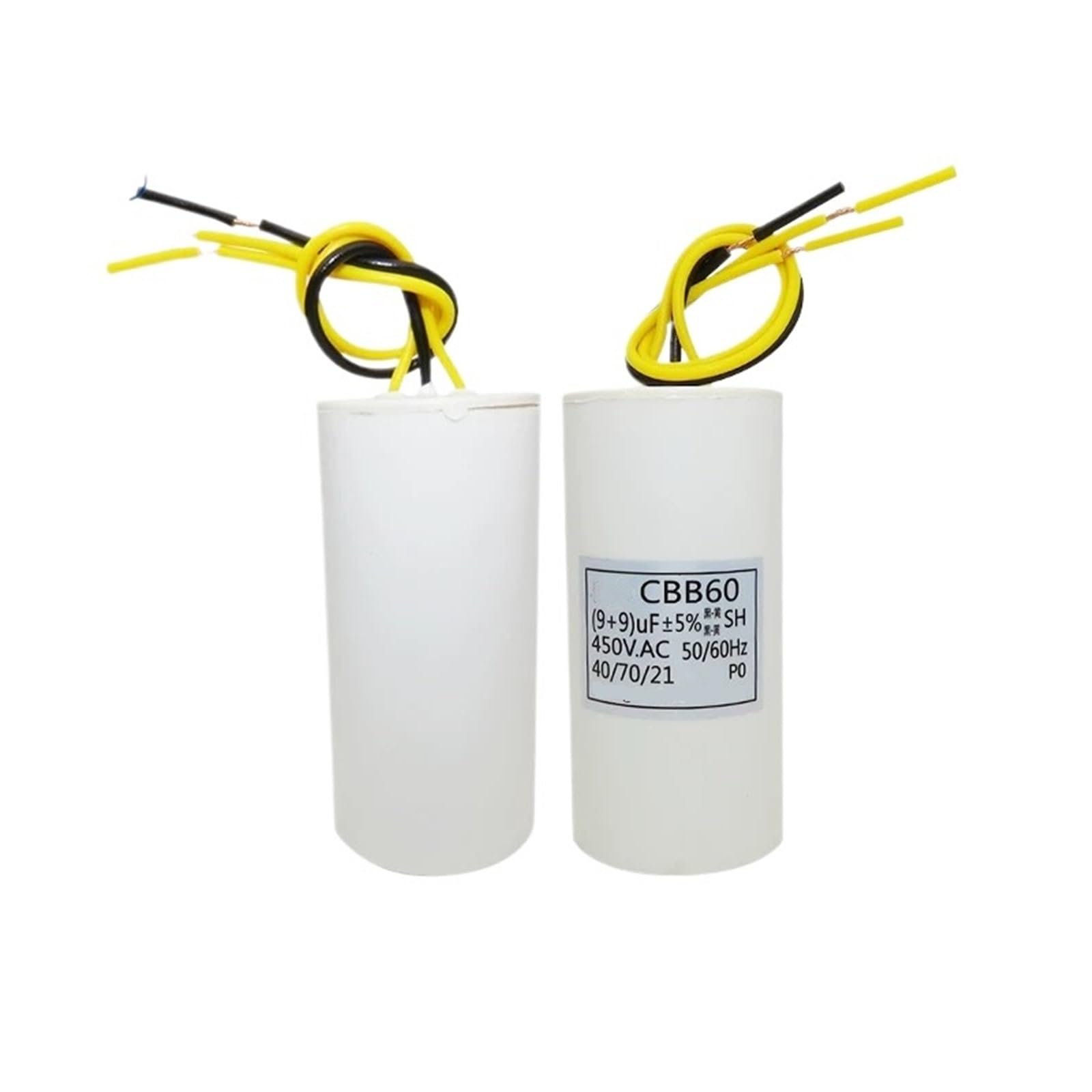1PC CBB60 9UF+9UF Tre 3 fili 450V cella asta di sollevamento motore cancello condensatore di avviamento 450VAC