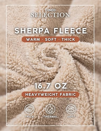 TACVASEN Men's Pullover Hoodie Thick Sherpa Lined Kangaroo Pocket Winter Windproof Warm Fleece Hoodie Athletic Sweatshirts4