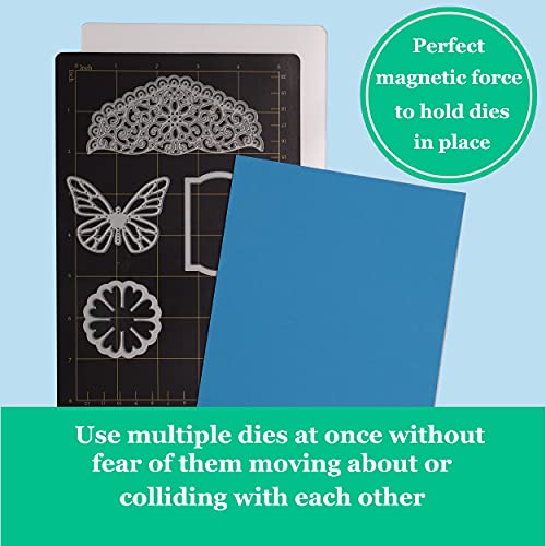 Craftfirst 6 X 8.9" Magnetic Shim With Popular Card Size Grids Die Cutting Accessaries (2 Shims) #TOP4