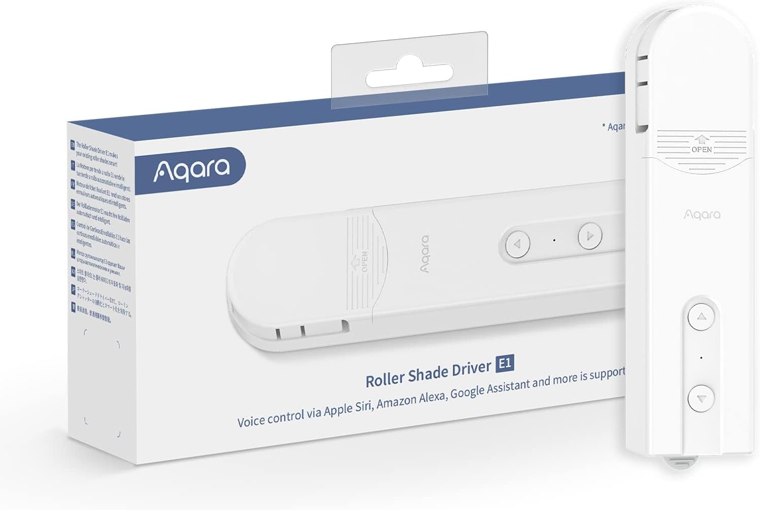 Aqara Roller Shade Driver E1, Requires AQARA HUB, Smart Blind Motor with Schedule and Voice Control, Rechargeable with Long Battery Life, Compatible with HomeKit, Alexa, Google Assistant, and IFTTT